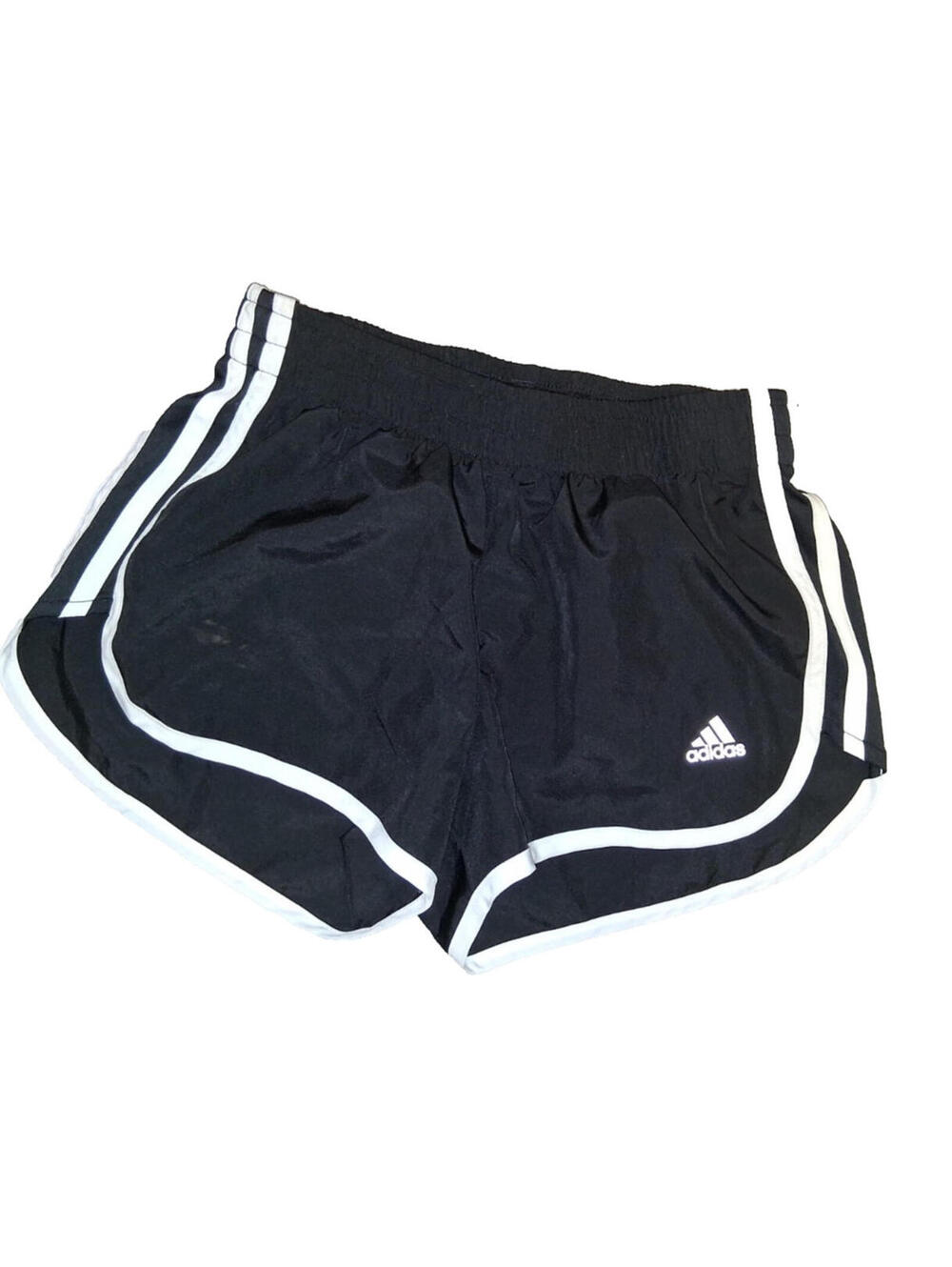 Adidas Pro Running Shorts Womens  XS 3" Core Fitness Black White